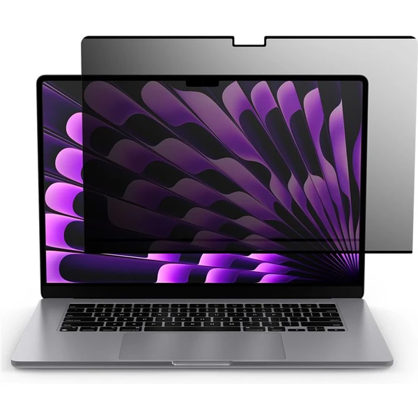 Spigen SafeView Privacy Filter MacBook Air ochranná fólia 15" M2/M3/M4 - Ochranné fólie a sklo - Obrázok QRN5000701