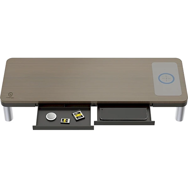 Powerton ERGO DOKY podstavec pod monitor s dokovacou stanicou hnedý - Dokovacie stanice - Obrázok QRQL000K01