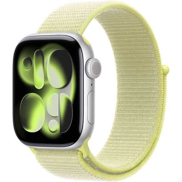 Apple Watch 42/41/40/38mm neónovo žltý prevliekací športový remienok