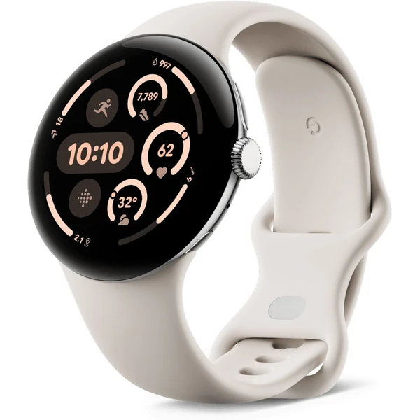Google Pixel Watch 3 45mm strieborná - Inteligentné hodinky - Hlavný obrázok