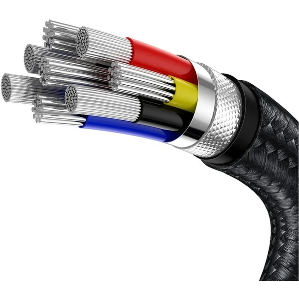 Baseus Cafule USB-C/USB-C nabíjací kábel 100W 1m čierny - Káble a redukcie - Obrázok QUKGF00101