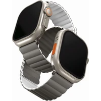 UNIQ Revix obojstranný remienok pre Apple Watch 49/46/45/44/42mm Chalk (sivý/biely) - Remienky