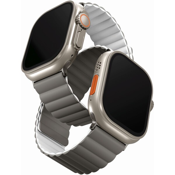 E-shop UNIQ Revix obojstranný remienok pre Apple Watch 49/46/45/44/42mm Chalk (sivý/biely)
