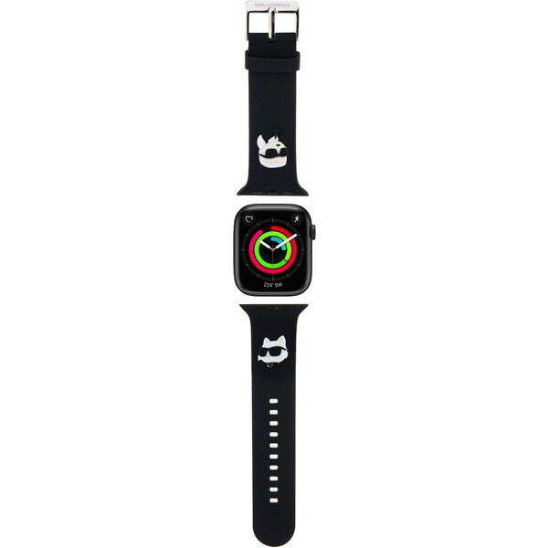 E-shop Remienok Apple Watch 38/40/41 čierny Karl Lagerfeld Karl and Choupette Head NFT