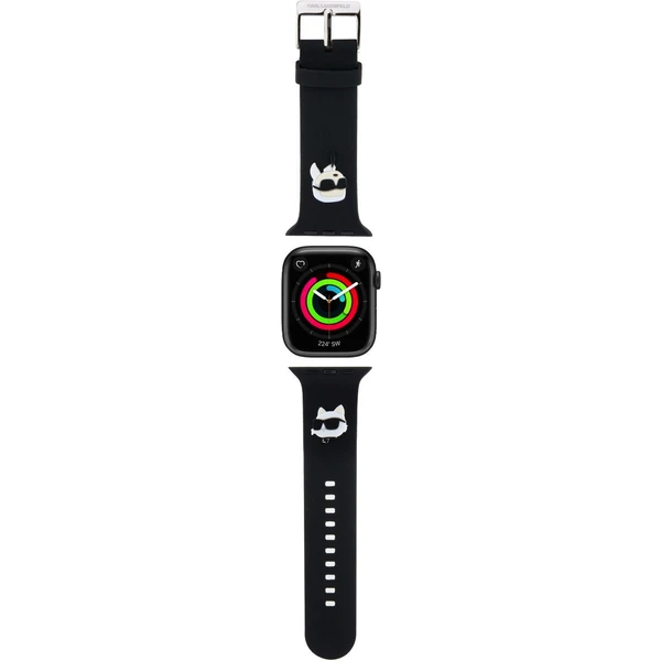 Remienok Apple Watch 38/40/41 čierny Karl Lagerfeld Karl and Choupette Head NFT - Remienky - Hlavný obrázok