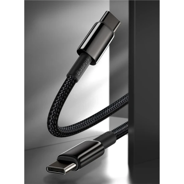 Baseus Tungsten Gold USB-C/USB-C napájací kábel 100W 2m čierny - Káble a redukcie - Obrázok QWKGF00101