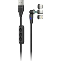 CONNECT IT Magnetic PowerLink 3v1 napájací kábel 18W 2m čierny - Káble a redukcie