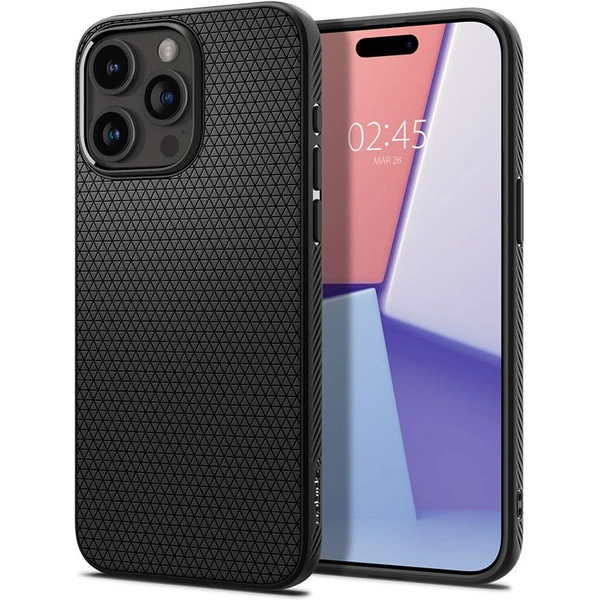 Spigen Liquid Air kryt iPhone 15 Pro Max matne čierny - Puzdra - Hlavný obrázok