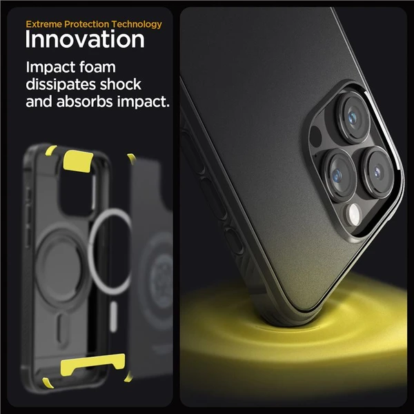 Spigen Rugged Armor MagFit iPhone 15 Pro Max matne čierny - Puzdra - Obrázok QWW8000601