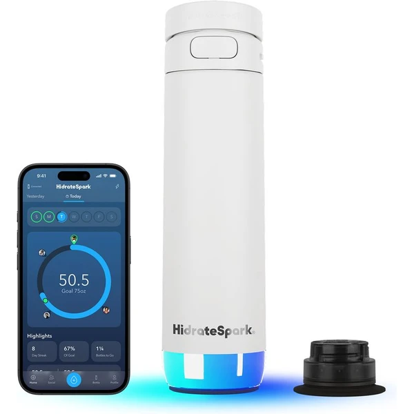 HidrateSpark PRO 2 múdra fľaša so slamkou, 621 ml biela - Inteligentné fľaše - Obrázok QX2H000K01