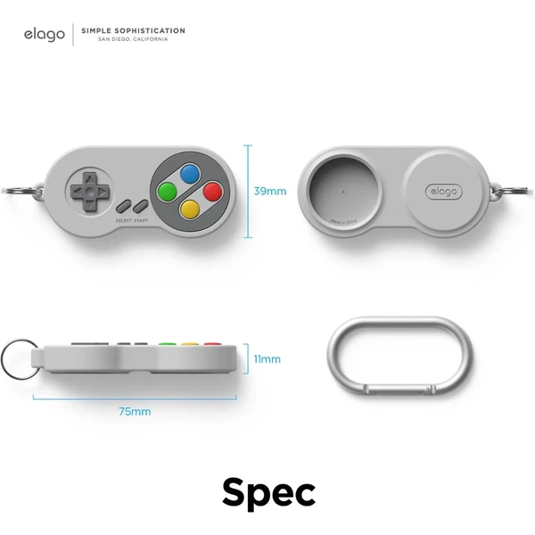 ELAGO W5 GamePad puzdro pre Apple AirTag šedé - Puzdra - Obrázok QXEM100501