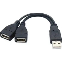 PremiumCord USB-A/2x USB-A redukcia 0,15m čierna - Káble a redukcie