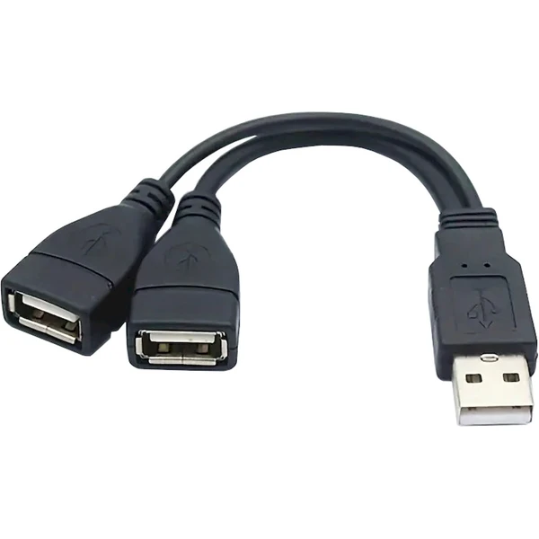 PremiumCord USB-A/2x USB-A redukcia 0,15m čierna - Káble a redukcie - Hlavný obrázok