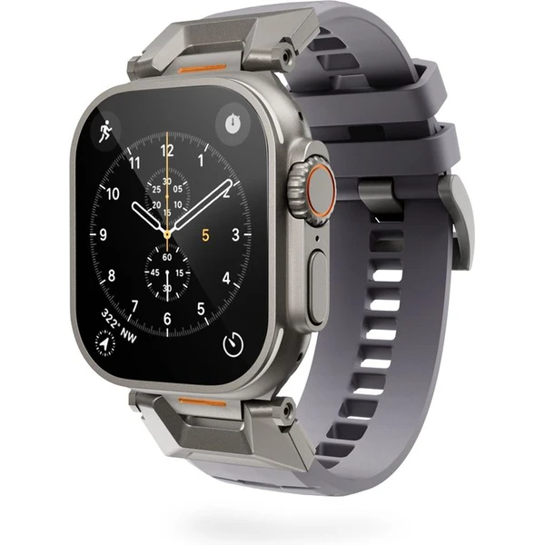 Epico Rubber Pro remienok s nerezovým zapínaním pre Apple Watch 49/46/45/44/42mm sivý - Remienky - Obrázok QZMJ000K01