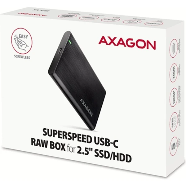 AXAGON EE25-A6C externý box, čierny - Externé boxy - Obrázok QZS6000701