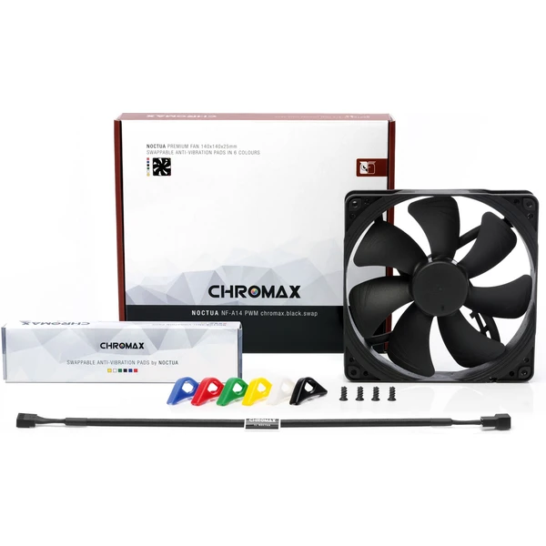 Noctua NF-A14 PWM chromax.black.swap - Ventilátory pre PC - Obrázok R0D3000O01