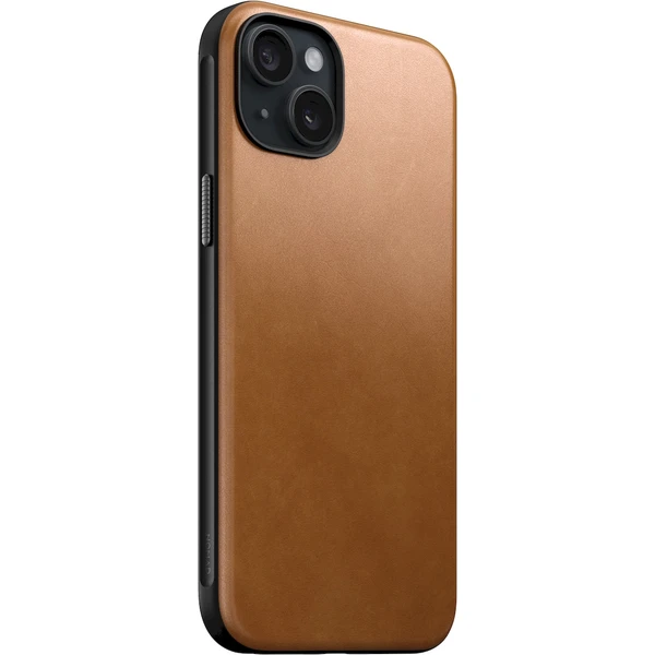 Nomad Modern Leather MagSafe kryt iPhone 15 Plus english tan - Puzdra - Hlavný obrázok