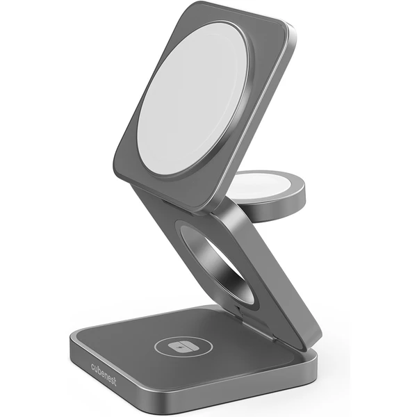 Cubenest S312 Pro 3v1 MagSafe bezdrôtová nabíjačka šedá - Nabíjačky - Obrázok R1J6000601