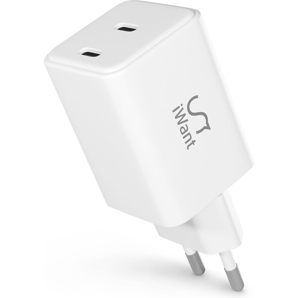 iWant 45W GaN nabíjací adaptér biely