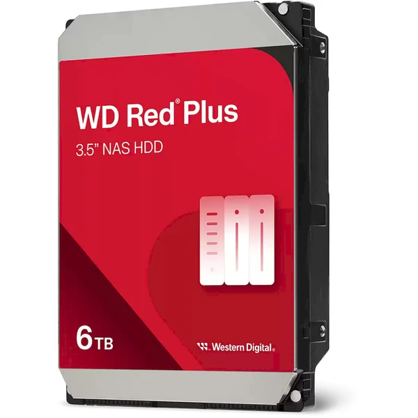 WD RED PLUS NAS WD60EFPX 6TB SATAIII/600 256MB cache 180MB/s CMR - Pevné disky - Hlavný obrázok