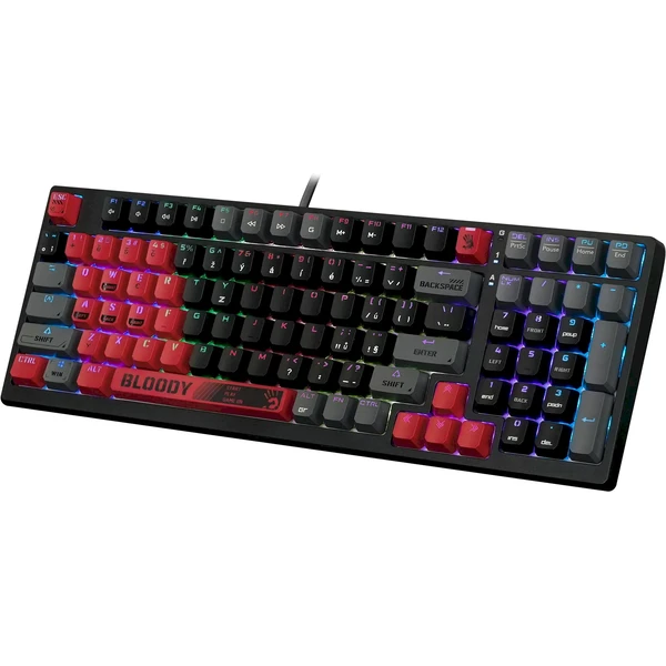 A4tech Bloody S98 Sports herná mechanická klávesnica (CZ/SK) čierno-červená - Klávesnice - Obrázok R2C9000K01