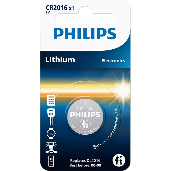 Philips CR2016/01B Lítiová batéria gombíková CR2016 (3V) - Batérie - Hlavný obrázok
