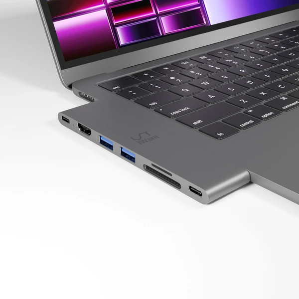 iWant 7v1 Pro Hub 8K s USB-C vesmírne šedý - USB huby - Obrázok R3U6000P01