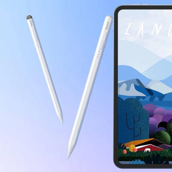 Baseus Smooth Writing 2 stylus s LED indikátormi stavu batérie (aktívny + pasívny) biely - Stylusy - Obrázok R4UF000P01