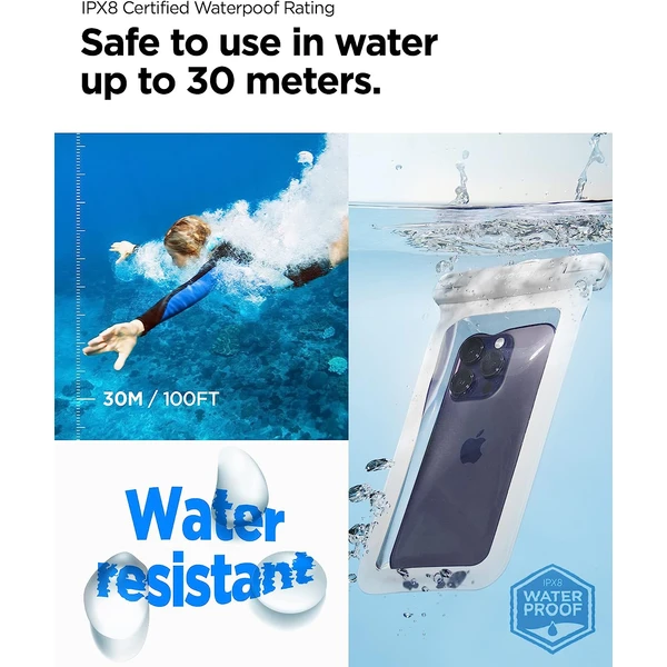 Spigen Aqua Shield vodeodolné púzdro A601 1 Pack biele - Puzdra - Obrázok R5F3000701