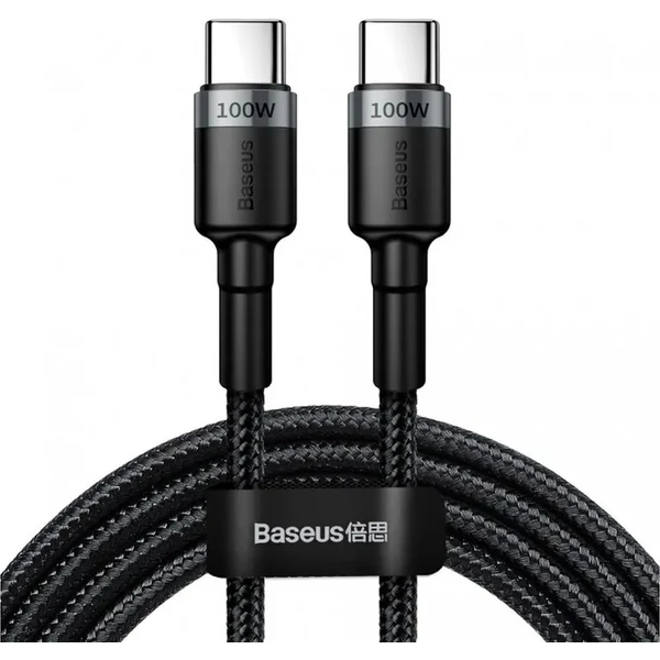 Baseus Dátový kábel Cafule USB-C PD2.0 100W 2m 20V 5A šedo-čierny - Káble - Hlavný obrázok