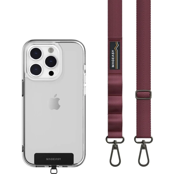 MagEasy popruh na krk 20mm Burgundy - Popruhy - Hlavný obrázok