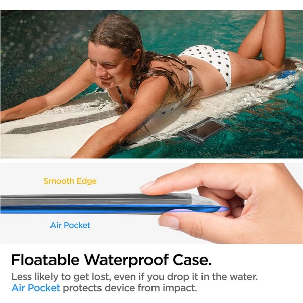 Spigen Aqua Shield Floating vodeodolné púzdro + WaterProof Waist Bag A621 Set čierny - Puzdra - Obrázok R6A4000601