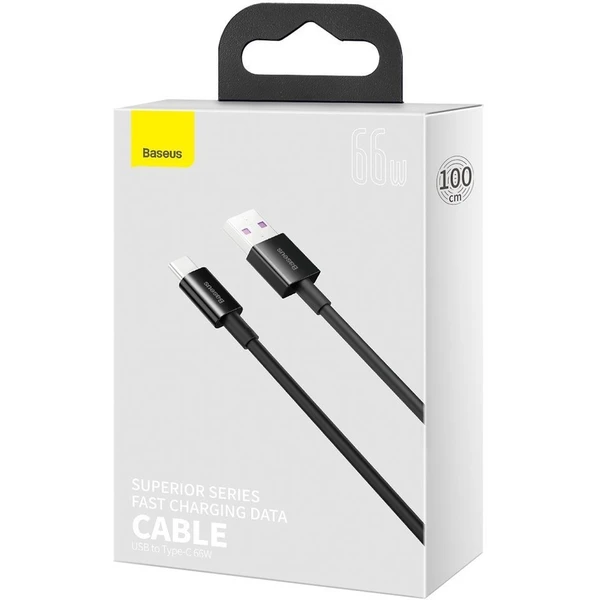 Baseus Superior USB-A/USB-C napájací kábel 66W 1m čierny - Káble a redukcie - Obrázok R76E300401