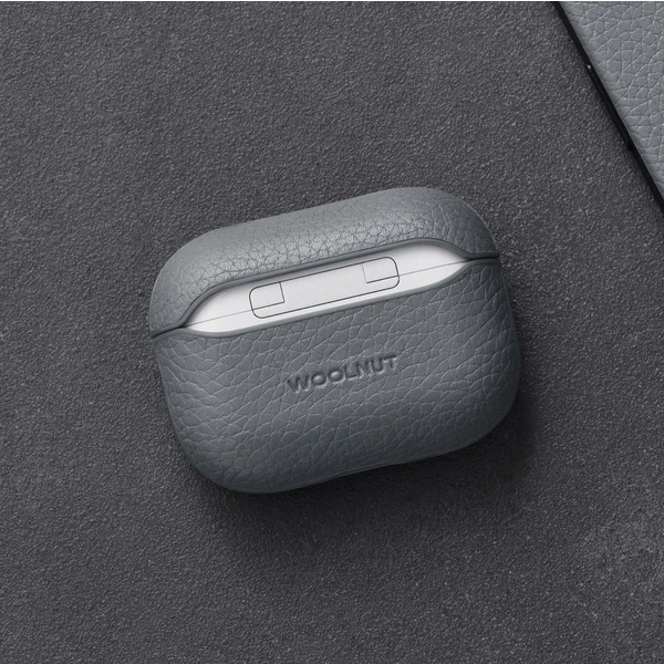 Woolnut Leather kožené puzdro pre AirPods Pro 2. generácia sivé - Puzdra - Obrázok R7KR100501