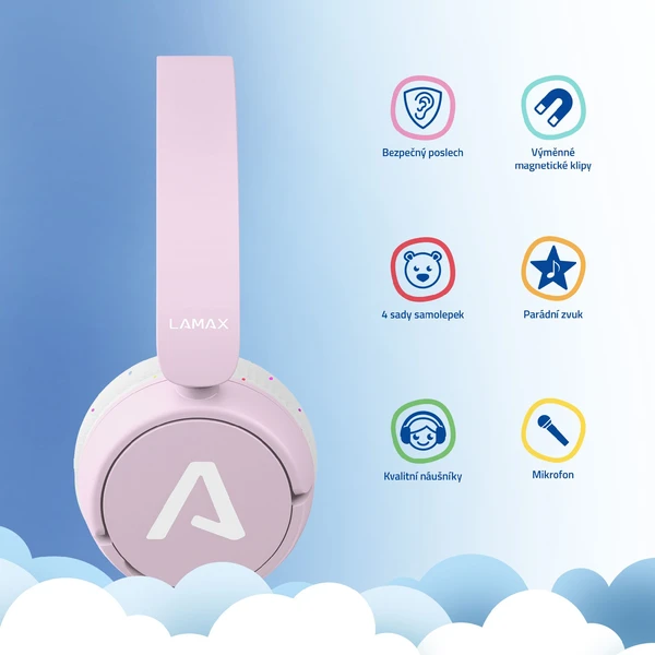 LAMAX SoundKid1 detské slúchadlá ružové - Slúchadlá - Obrázok R7VL000K01