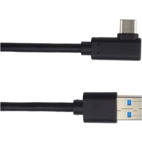 PremiumCord USB-C/USB-A napájací kábel so zahnutým konektorom 3m čierny - Káble a redukcie