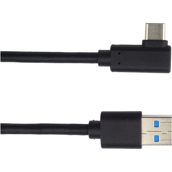 PremiumCord Kábel USB typ C/M zahnutý konektor 90 ° - USB 3.0 A/M, 3m