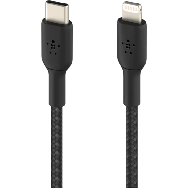 Belkin BOOST Charge opletený USB-C/Lightning napájací kábel 1m čierny - Káble a redukcie - Obrázok R889400301