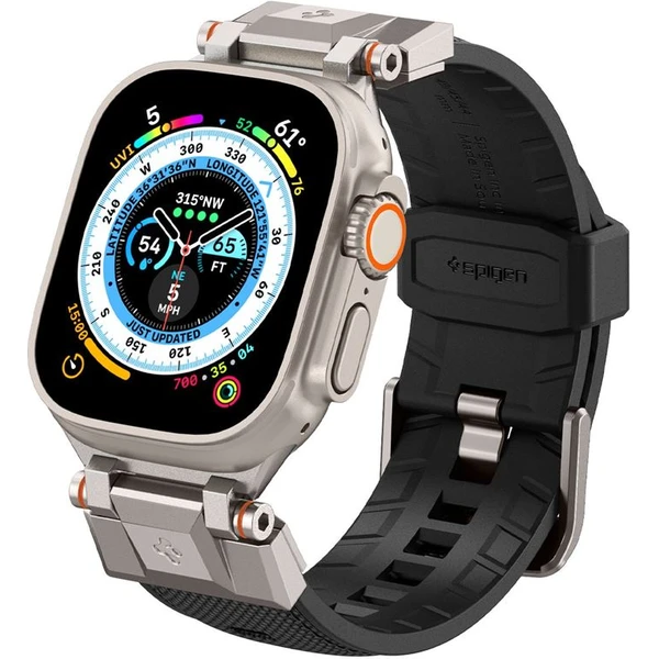 Spigen DuraPro Armor remienok Apple Watch Ultra 49/46/45/44/42mm strieborný/čierny - Remienky - Obrázok R8N5000701