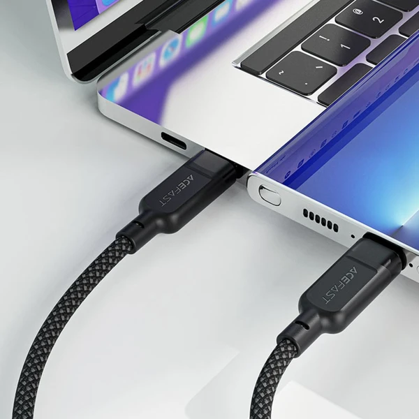 Acefast USB-C 2v1 100W inteligentný nabíjací dátový kábel, 1,2m - Káble - Obrázok R8ZB000J01
