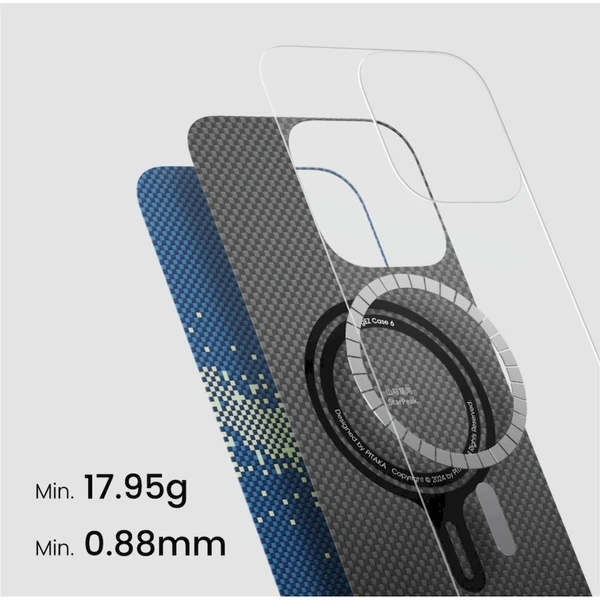 Pitaka Tactile Woven Case kryt iPhone 16 Galaxy StarPeak Milky Way - Puzdra - Obrázok R988000O01