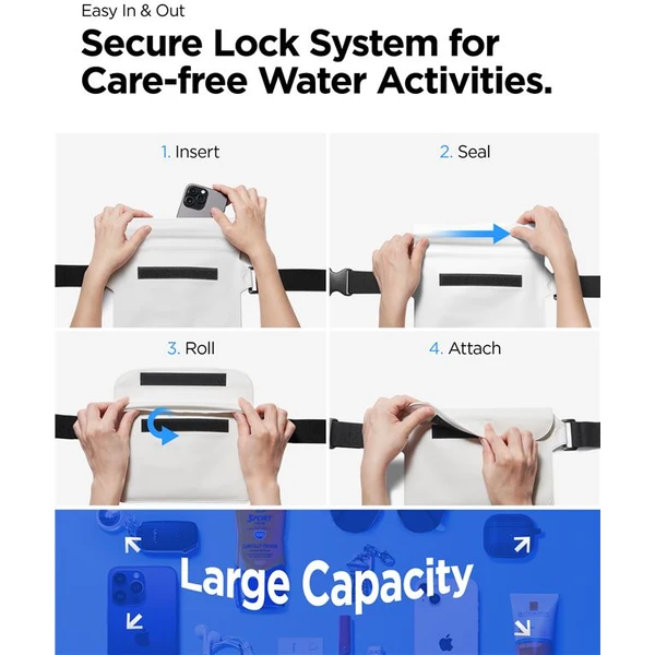 Spigen Aqua Shield WaterProof Waist Bag A620 2 Pack biely - Puzdra - Obrázok R9N5000701