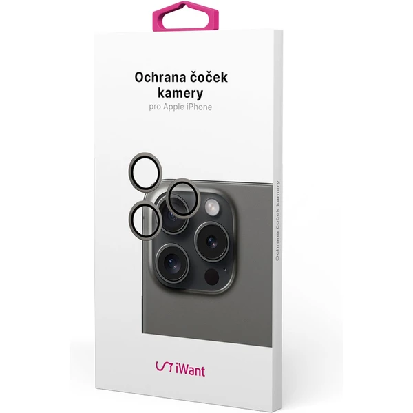 iWant ochrana šošoviek na kameru iPhone 16 Pro / 16 Pro Max čierna - Ochranné fólie a sklo - Obrázok R9O7000K01