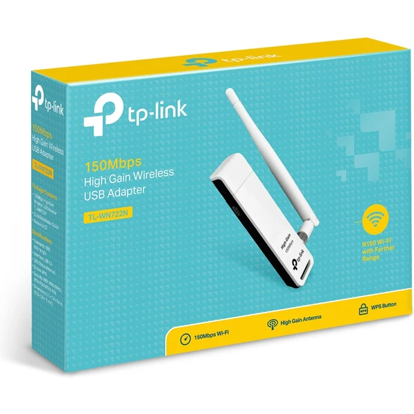 TP-Link TL-WN722N WiFi USB adaptér - Sieťové karty - Obrázok R9QFF00101