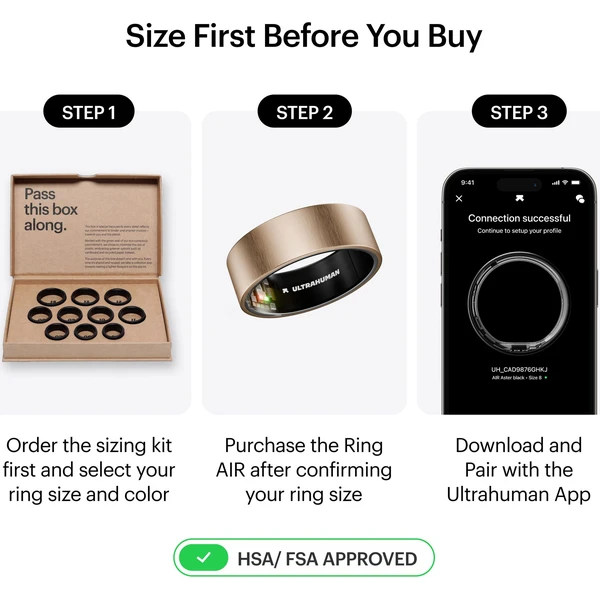 Ultrahuman Ring AIR šikovný prsteň veľ. 5 Rose Gold - Chytré prstene - Obrázok R9XM000K01