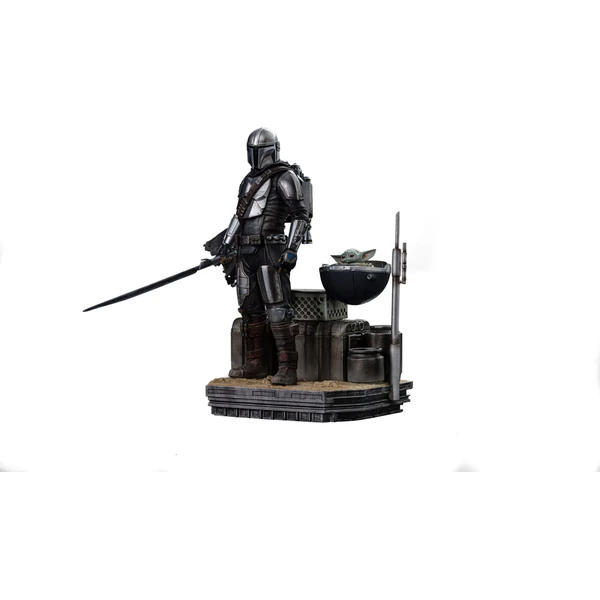 Soška Iron Studios Art Scale 1/10 SW: Mandalorian - Din Djarin a Grogu 21,3 cm - Sochy a sošky - Obrázok R9Z9000K01