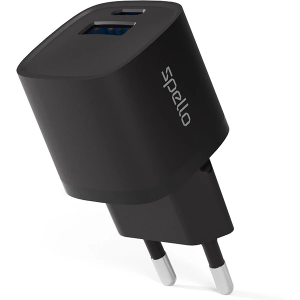 Spello ForceBoost GaN 20W nabíjací adaptér čierny - Nabíjačky - Hlavný obrázok