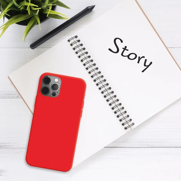 Zadný pogumovaný kryt FIXED Story pre Xiaomi Redmi Note 12 5G, červený - Puzdra - Obrázok RAR1000601