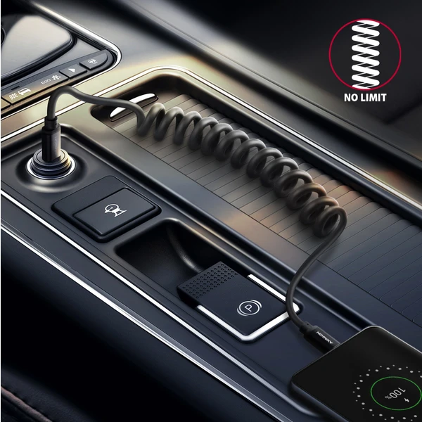 AXAGON BUCM-CM10TB TWISTER USB-C/USB-C napájací kábel 60W 0,6m čierny - Káble a redukcie - Obrázok RBD0700301