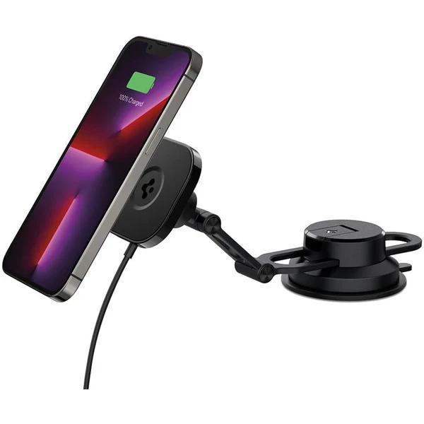 Spigen OneTap 3 Pro Wireless Car Charger Mount ( ITS35W-3) MagSafe držiak s nabíjaním čierny - Držiaky - Obrázok RBD4000601